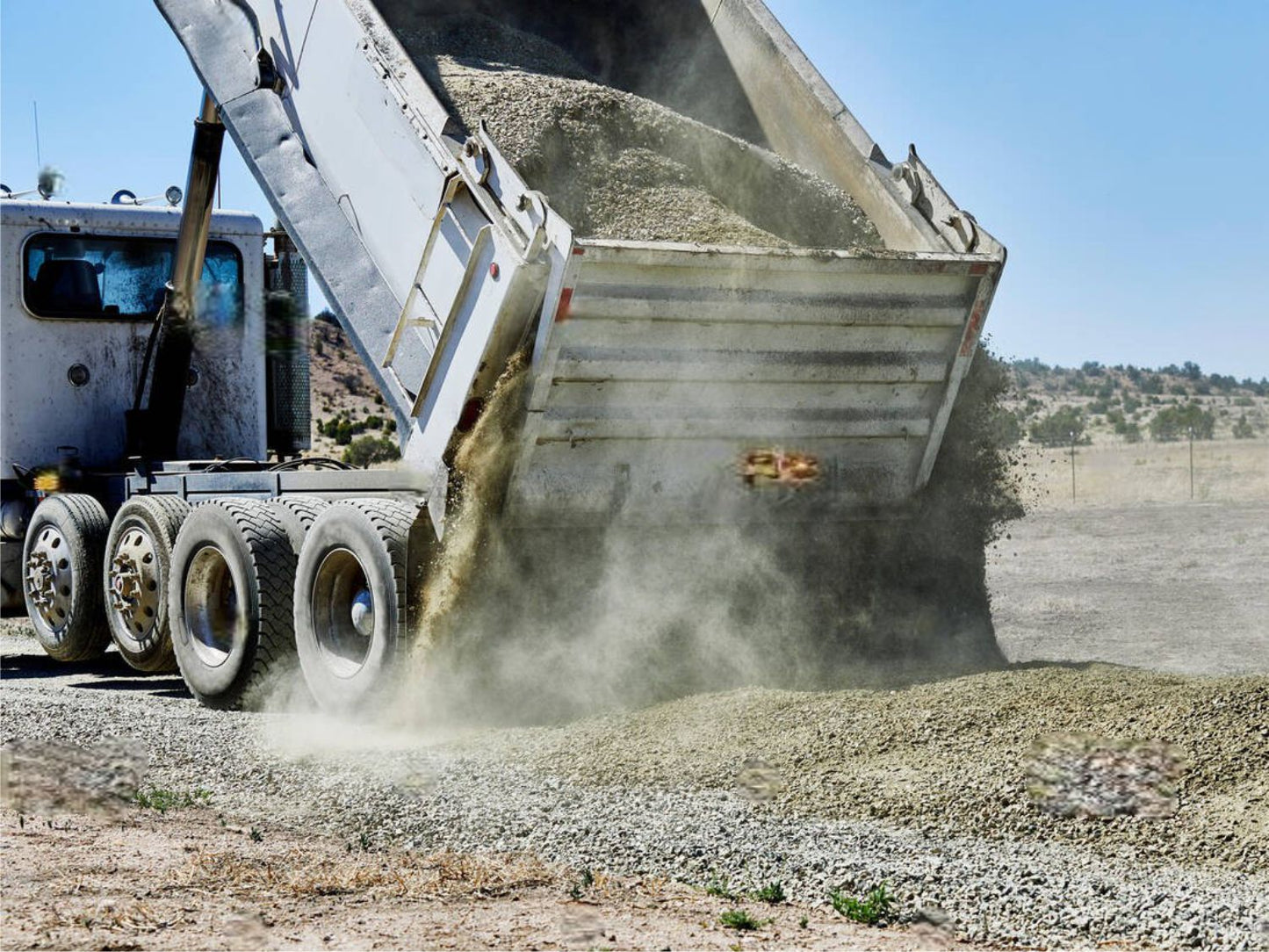 truck dump in motion