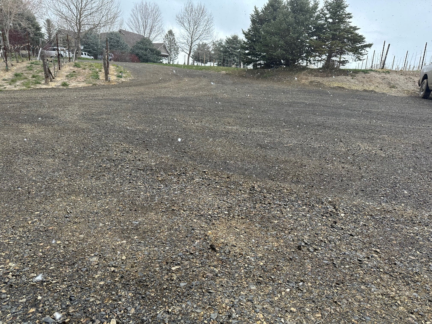 gravel paved road