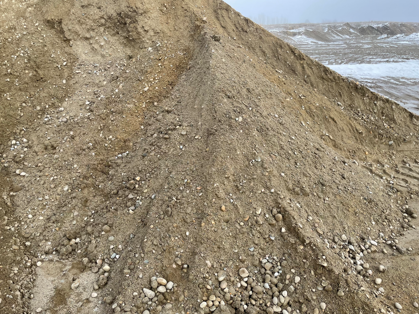 sand and gravel pile