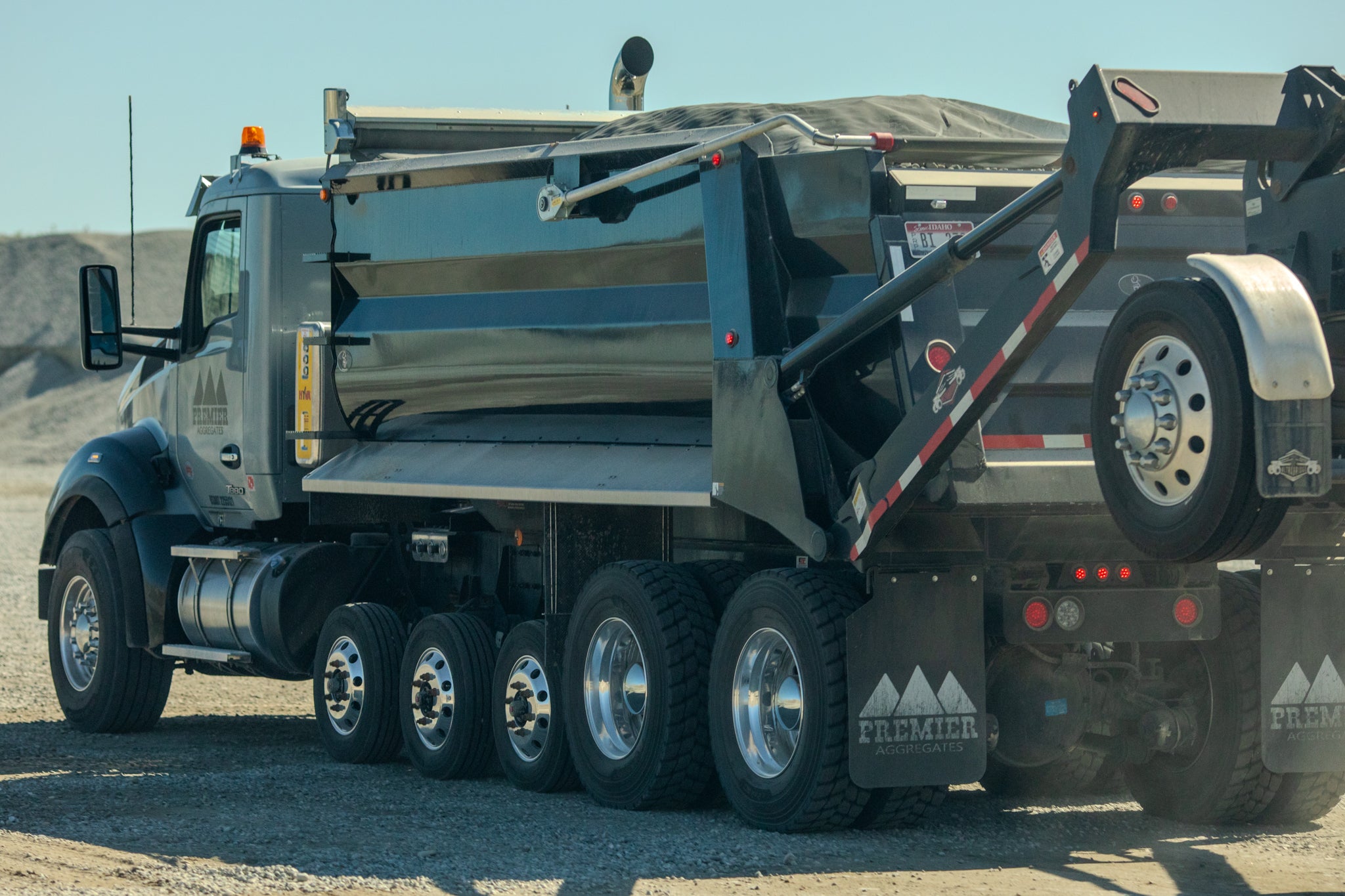 Premier rock delivery truck